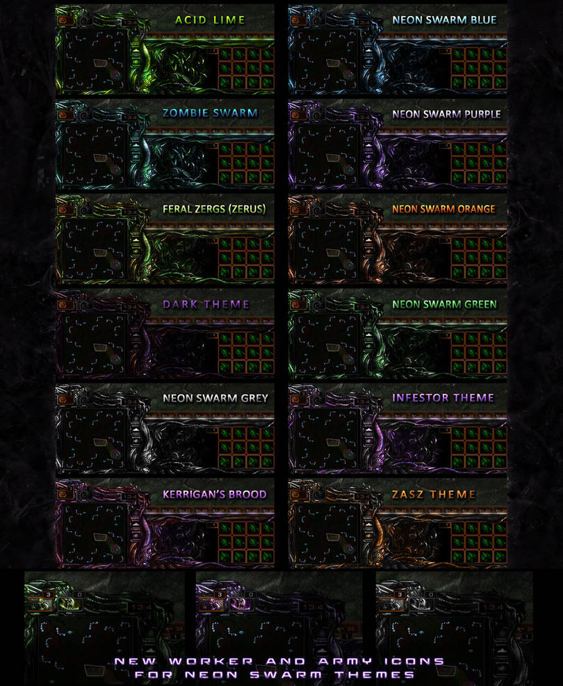 Zerg Ui Zerg UI Overlay - 12 color schemes by Dexistor371 on DeviantArt
