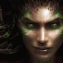 Face of the Swarm - purple/green
