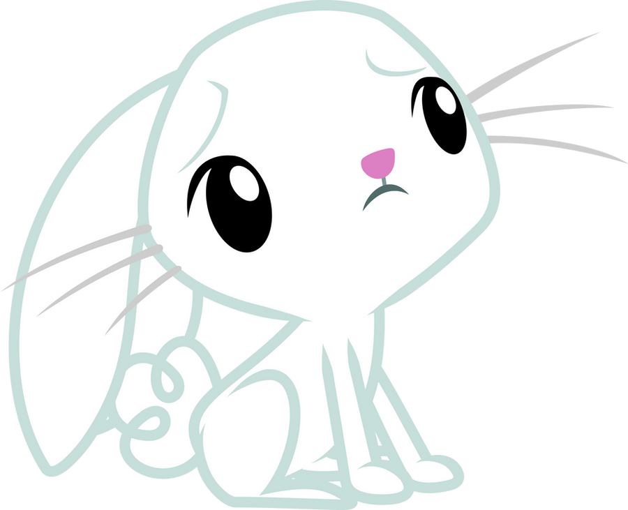 Cute Worried Angel Bunny