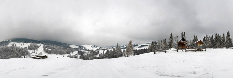 Pieniny Mountains in snow