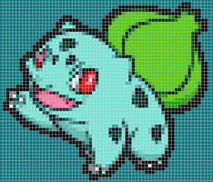 Bulbasaur perler pattern 02