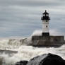 winter storm on Lake Superior