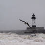 ice storm on the Great Lakes