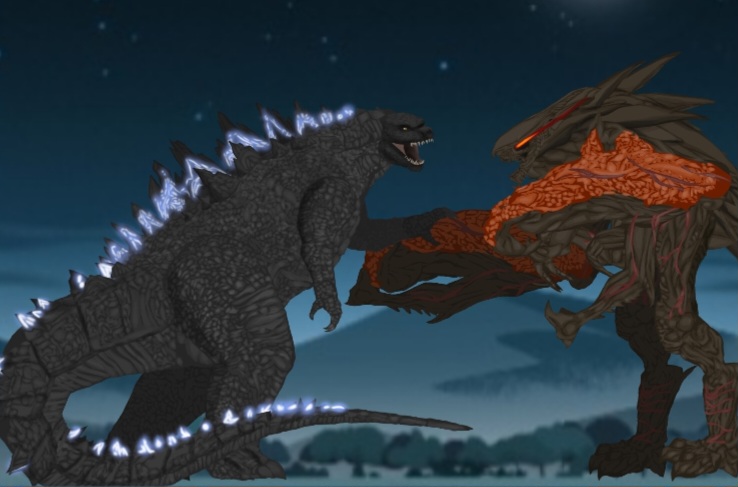 Godzilla vs Muto Prime by Baratazilla on DeviantArt