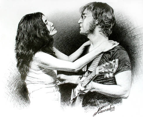 Yoko Ono and John Lennon