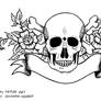 Tattoo skull lineart