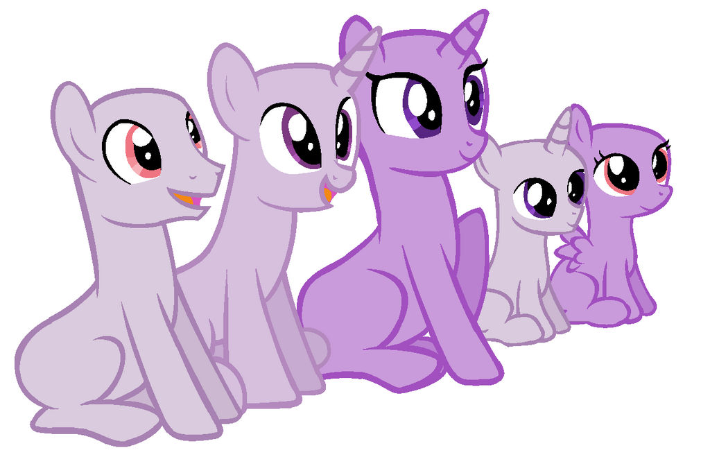 Mlp Boo Base mlp base family by puzzoz on DeviantArt