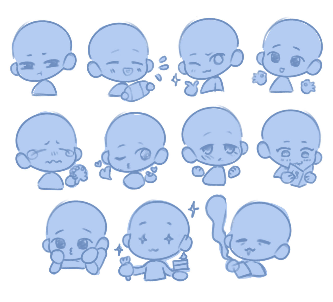 F2u: chibi chest poses by okita17 on DeviantArt