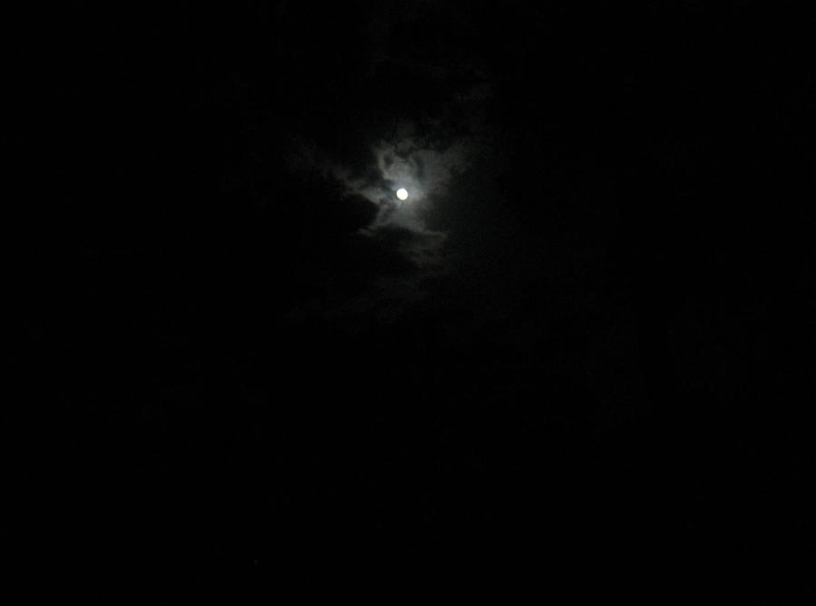 Full Moon Spooky Clouds