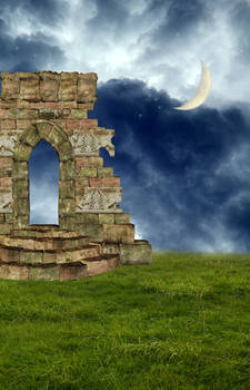 Premade Background Wall Moon