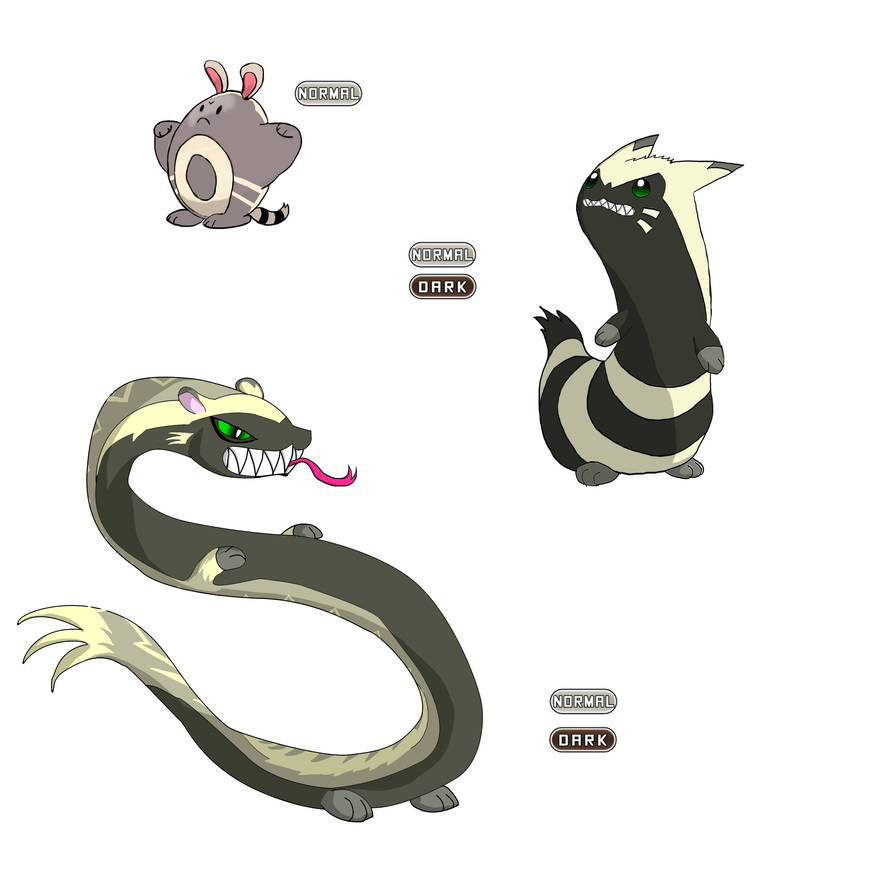 Linea evolutiva Sentret Furret Kikket de Chilleng by Zalhael on DeviantArt