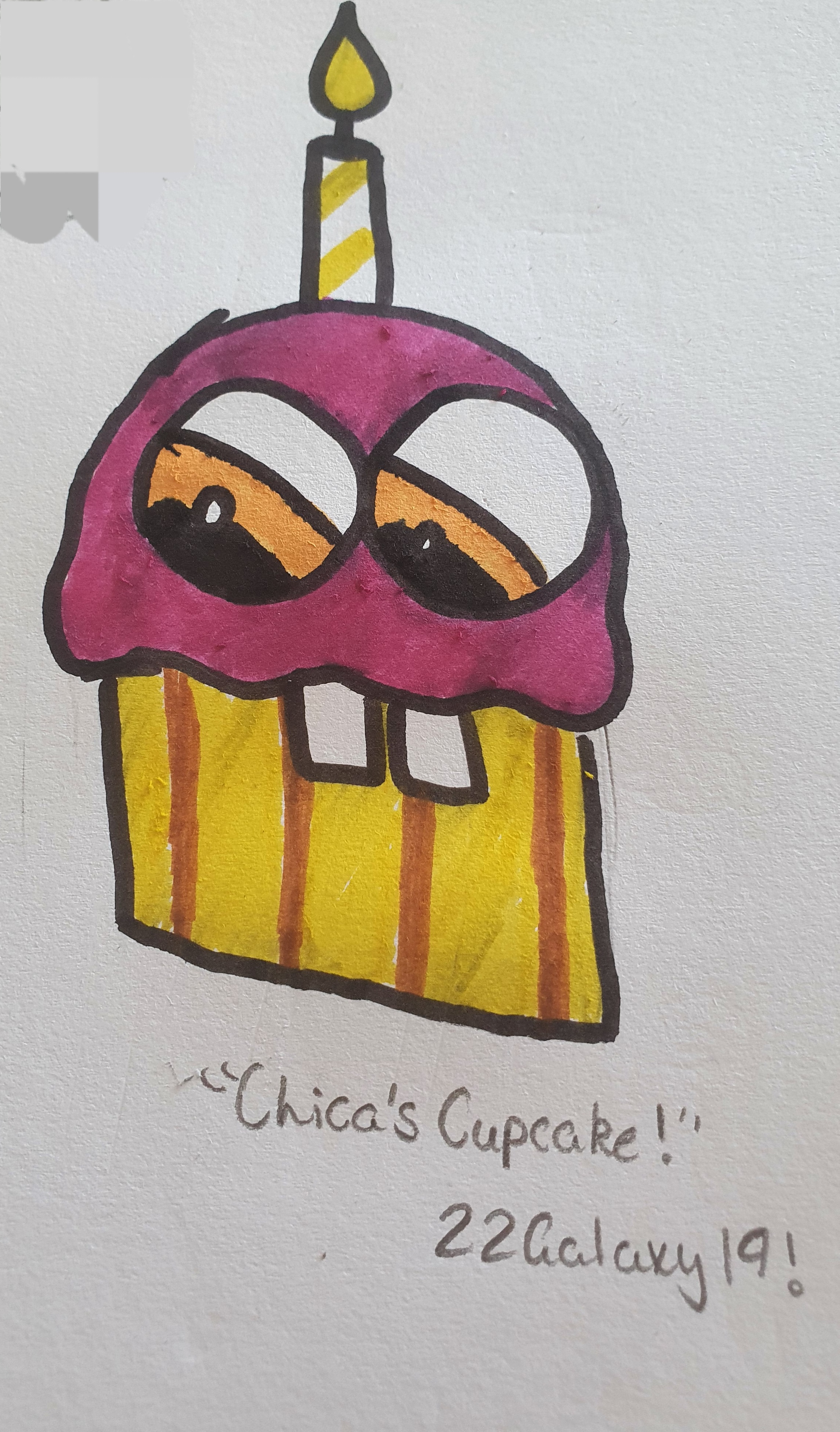 Chica's Cupcake Gift FNAF Fanart Five Nights at Freddys 