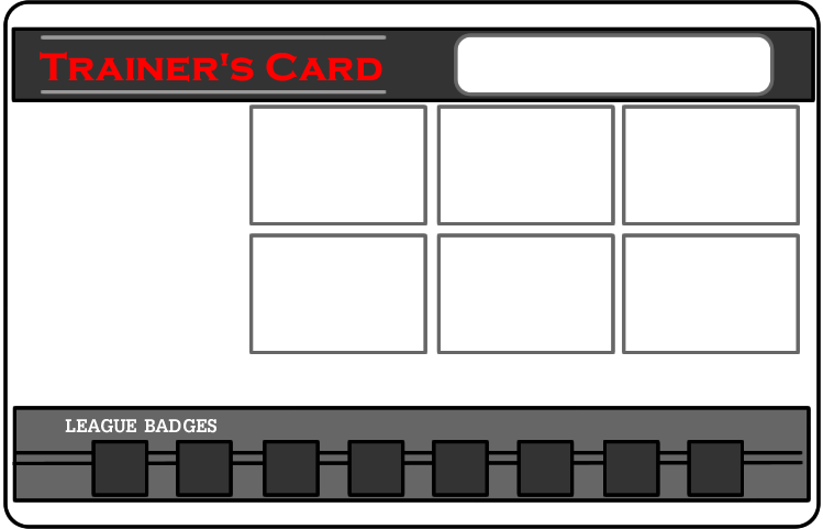 Pokemon Trainer Card Template.