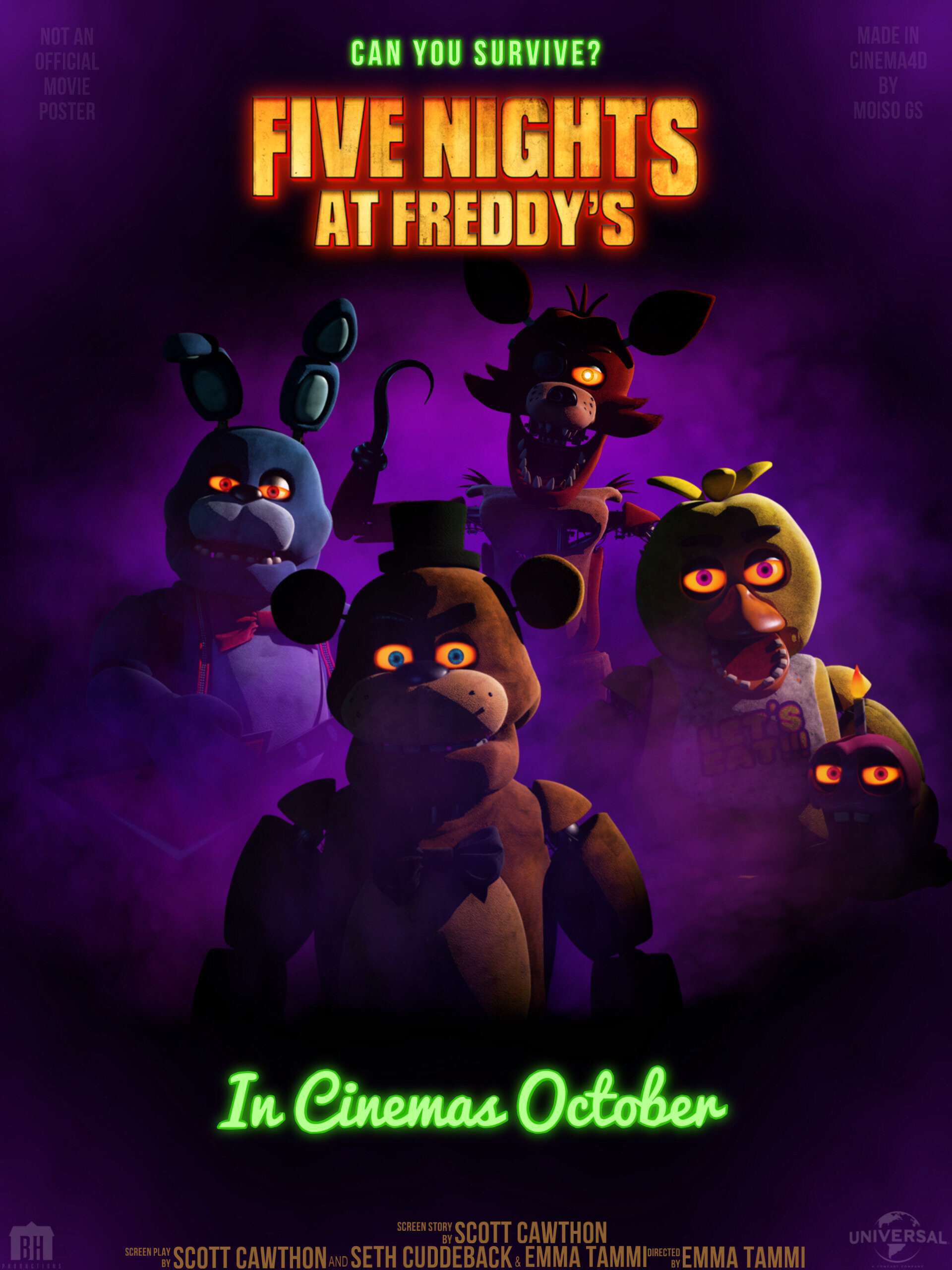 Five nights at Freddy's movie new posters#fnaf