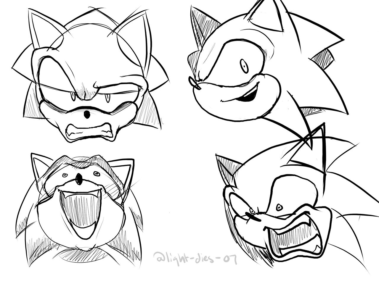 Sonic Expressions (he is going insane) by LightDies07 on DeviantArt