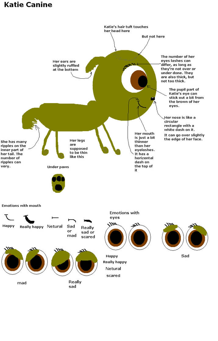 Katie Canine- Ref sheet by MissILoveMovies on DeviantArt