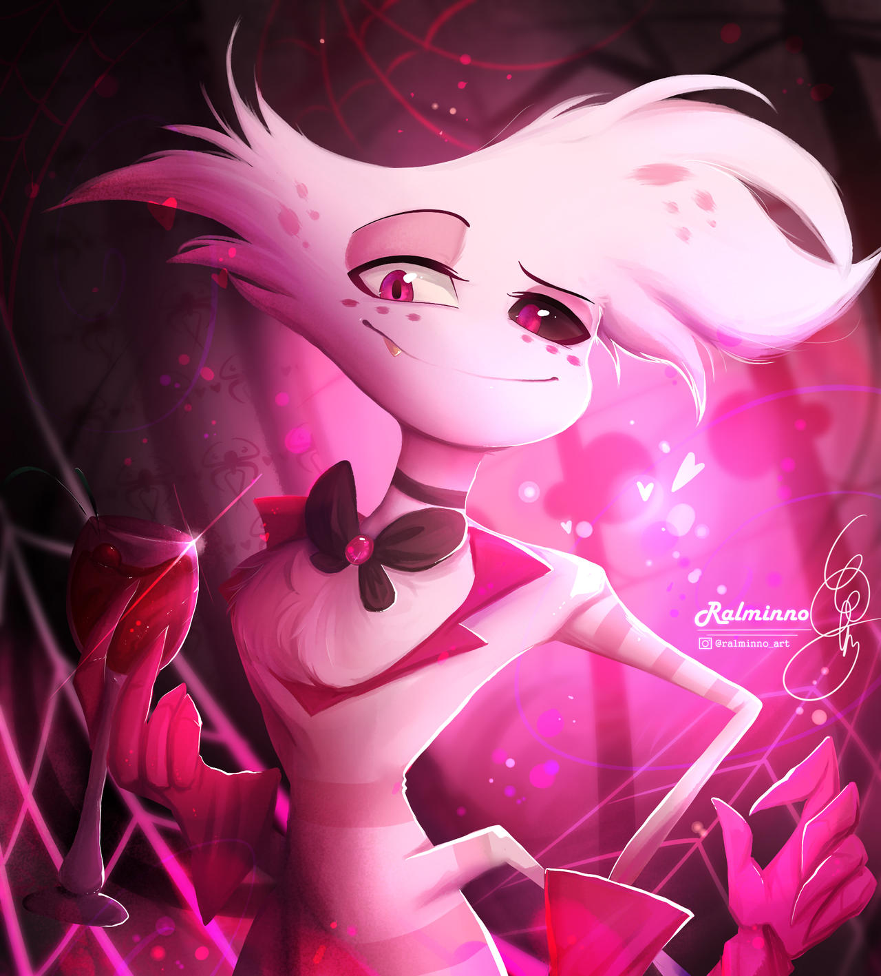 Angel Dust Portrait Painting / Hazbin Hotel Fanart by ralminno on ...