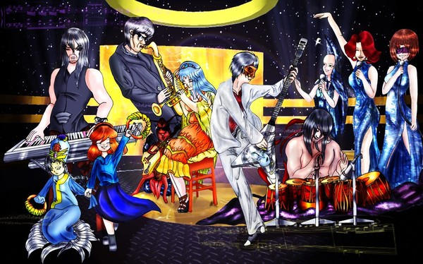 All the characters playing instruments by popsthepurgeblade on DeviantArt