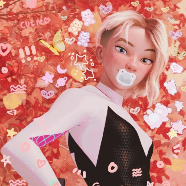 Spidergwen with a pacifier by Prialtail on DeviantArt