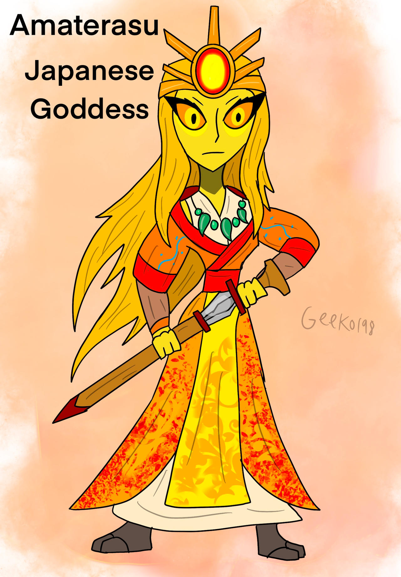 Solar Goddess Amaterasu, Divine Ancestor of the Japanese Imperial Family