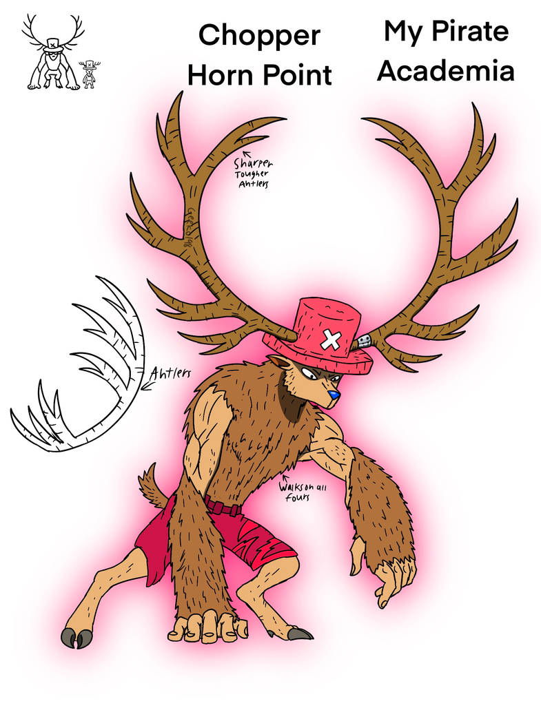 Chopper Heavy Point Post My Pirate Academia: Chopper Horn Point by Geeko1968 on DeviantArt