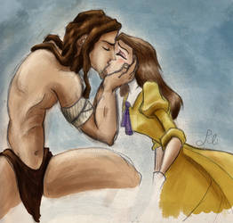 Tarzan and Jane Kiss