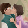 Rapunzel and Eugene's Kiss