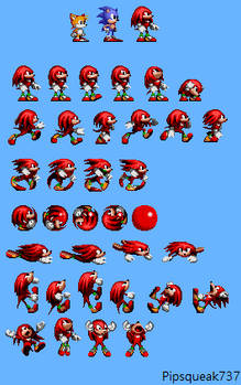 Sonic 1-Style Knuckles Sprites