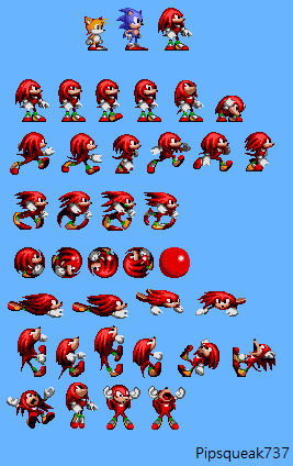 Sonic 1-Style Knuckles Sprites by Pipsqueak737 on DeviantArt