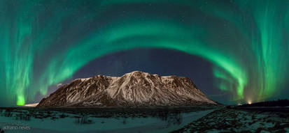 Northern Lights over the Milky Way