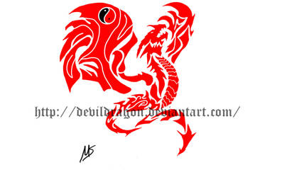 Tribal Red Dragon