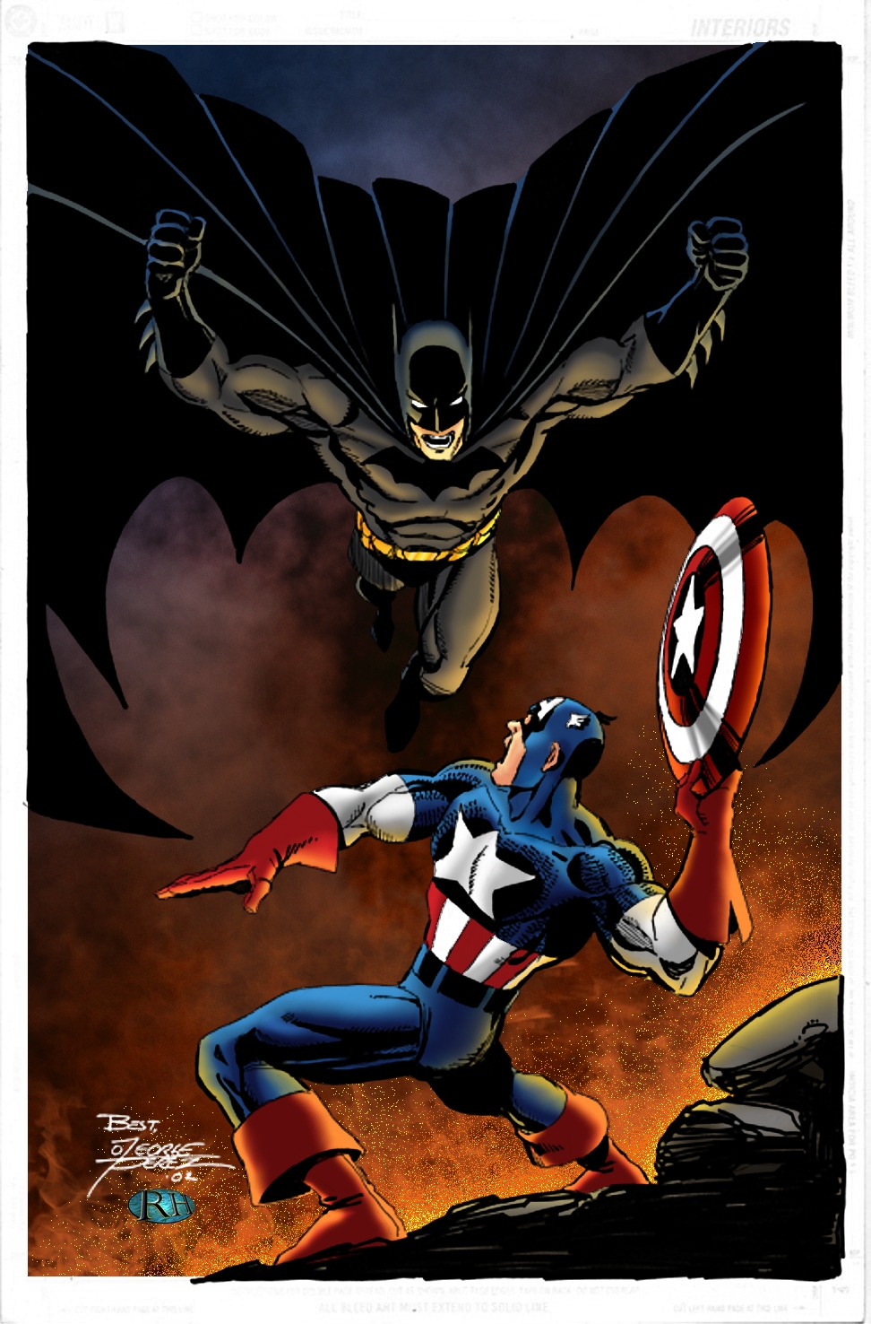 Batman vs Captain America by RossHughes on DeviantArt