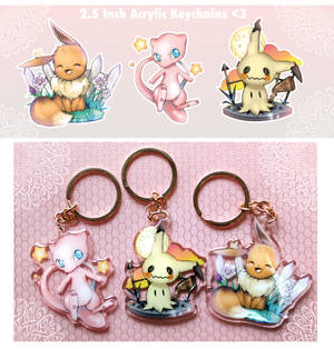 Acrylic Pokemon Keychains