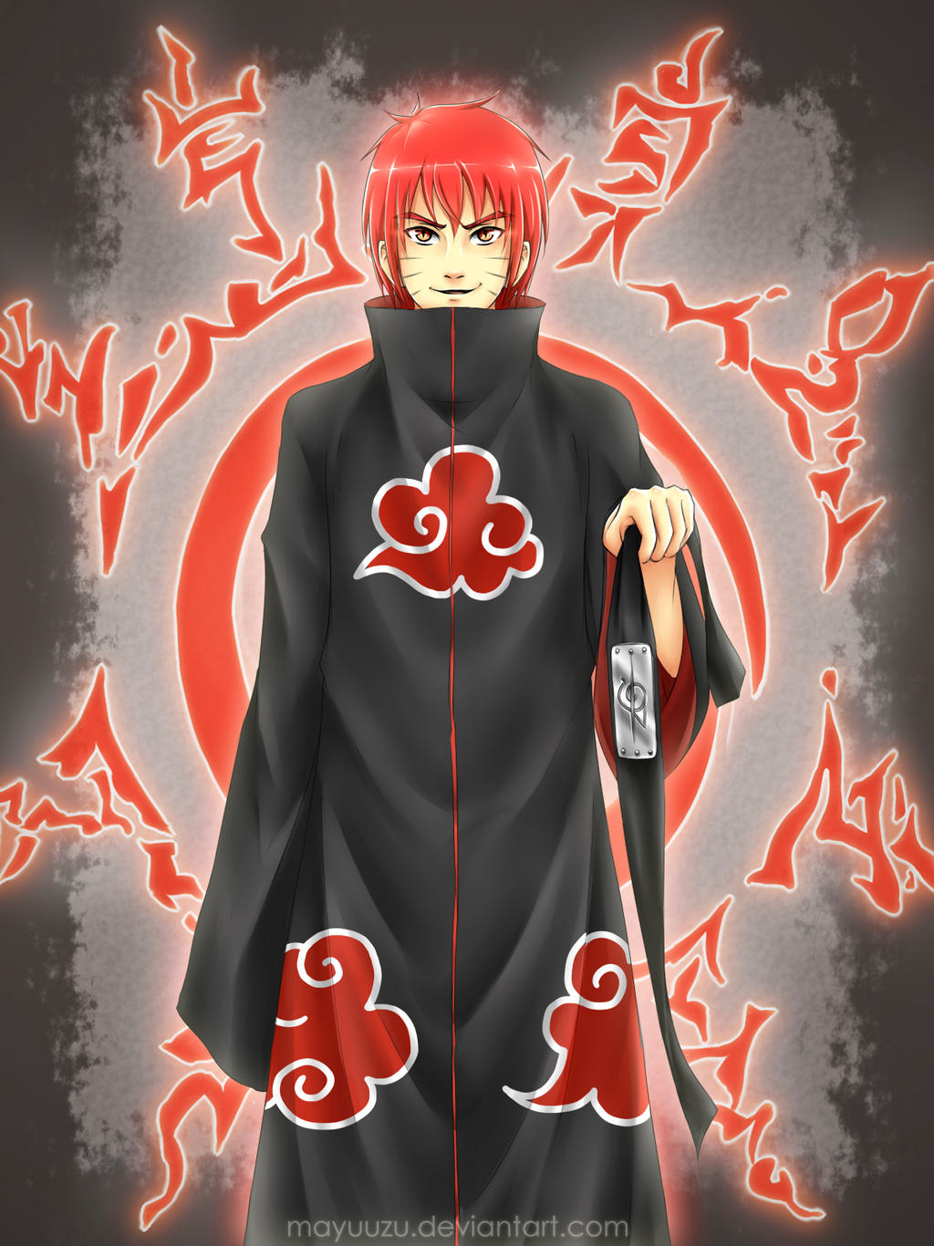 Commission Red Haired Naruto Akatsuki Version By Mayuuzu On Deviantart Commission Red Haired Naruto Akatsuki Version By Mayuuzu On Deviantart