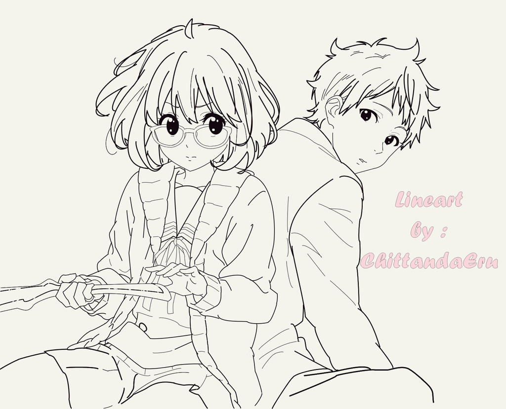 kyokai no kanata lineart