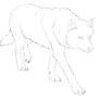 Wolf line art