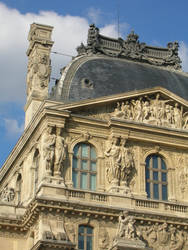 Outside the Louvre