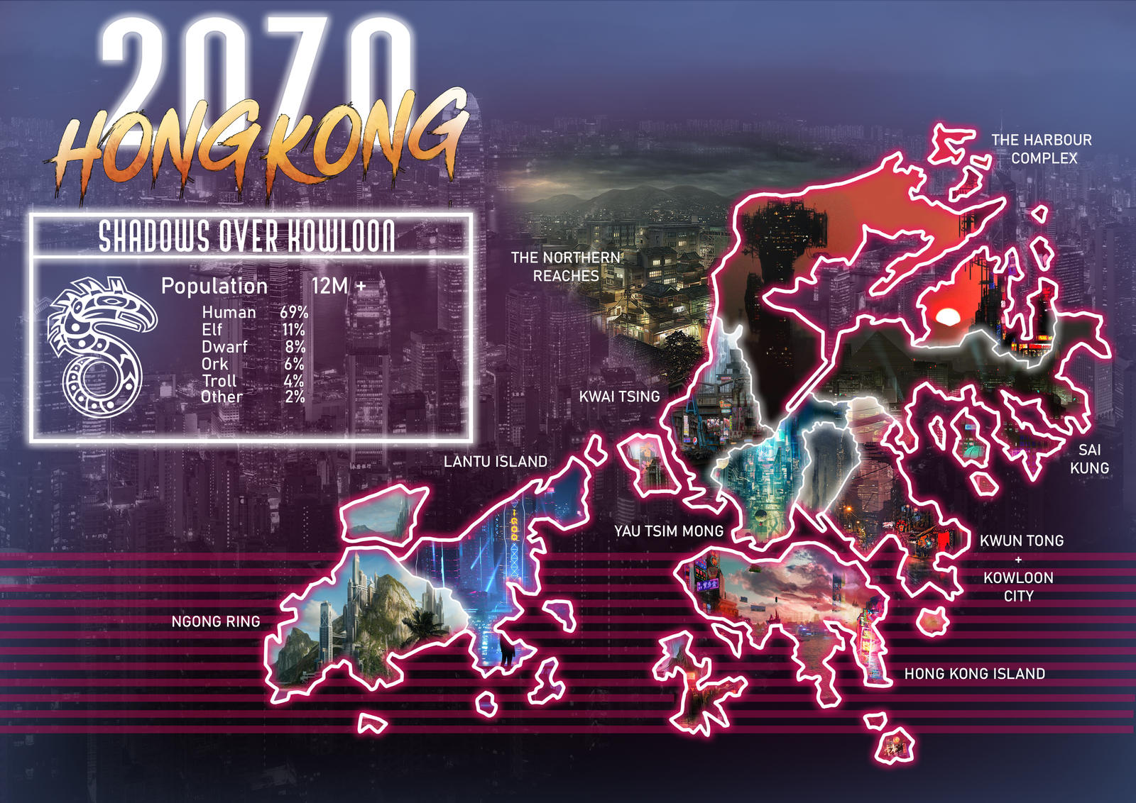 Shadowrun Hong Kong Sprawl Map by ObtuseStrawberry on DeviantArt