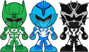 Chibi Jungle Fury Spirit Rangers