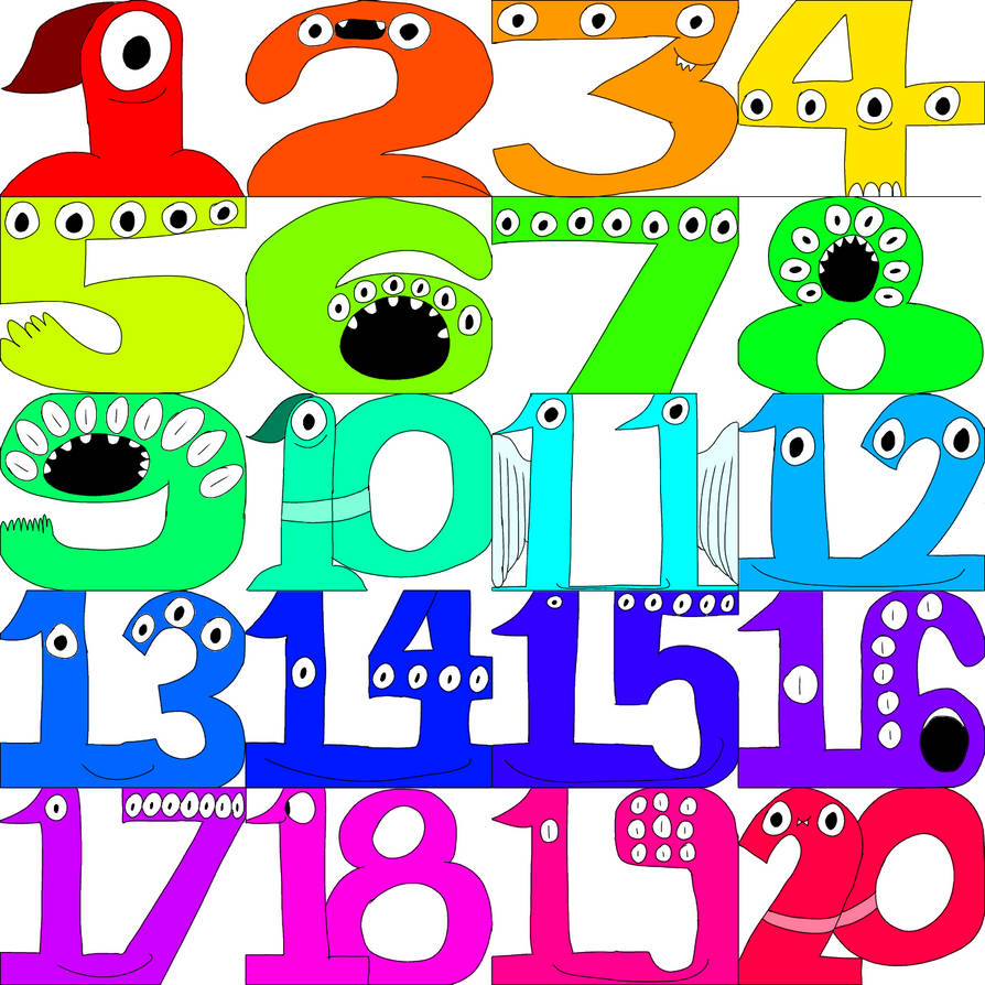 Number Creature Gradient Remake the Number Creatures segment by Kelhale15 on DeviantArt