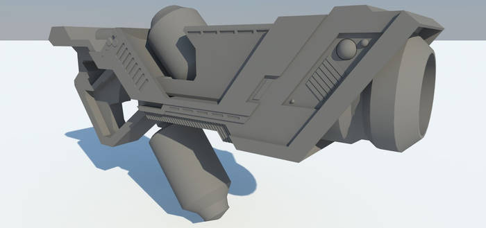 District9 Gun Concept Clay Render