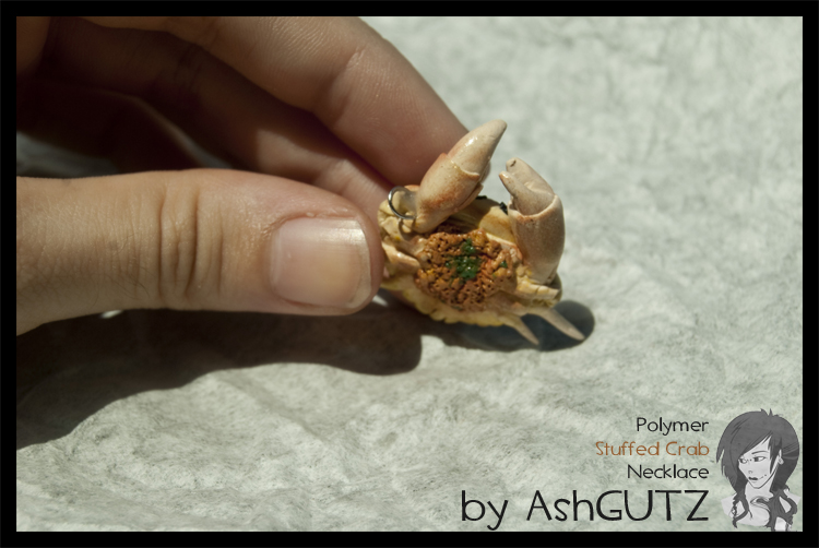 Polymer Stuffed Crab Charm 1