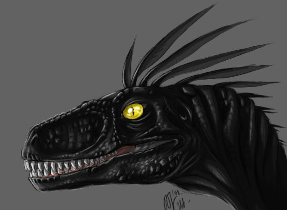Black raptor by Horned-Freak on DeviantArt