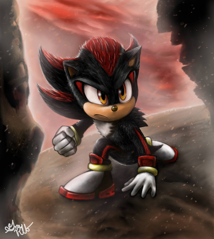 shadow the hedgehog in sonic movie version 3 by Ashleigh10798 on