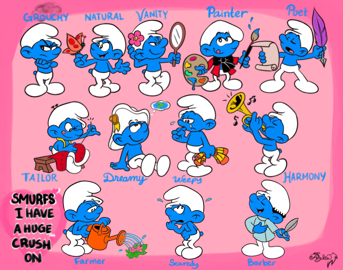 The smurfs characters discount names and pictures