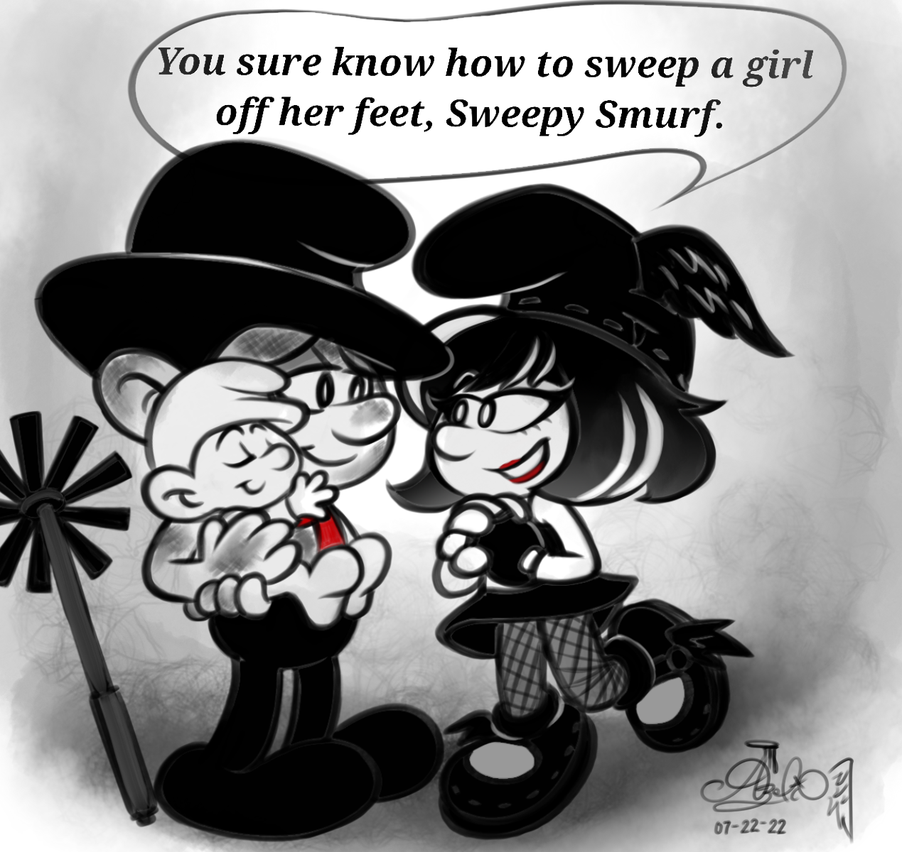 How Sweepy Smurf got his name by Toon Romantic on DeviantArt
