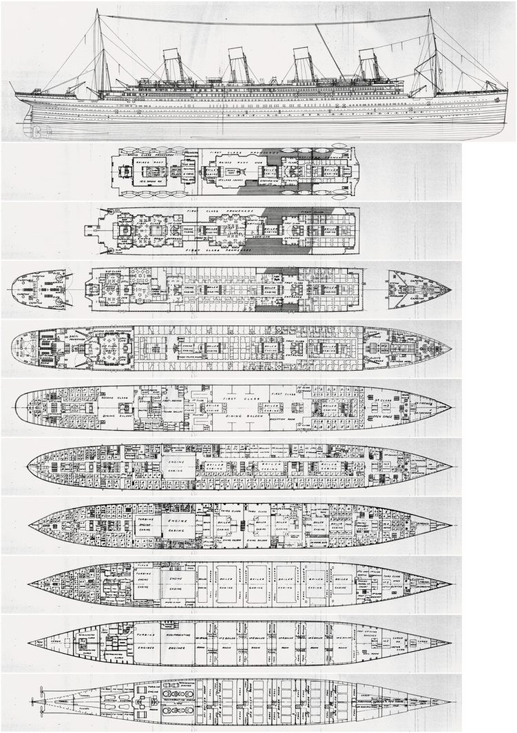 Titanic Deck Plans by Iscreamer1 on DeviantArt