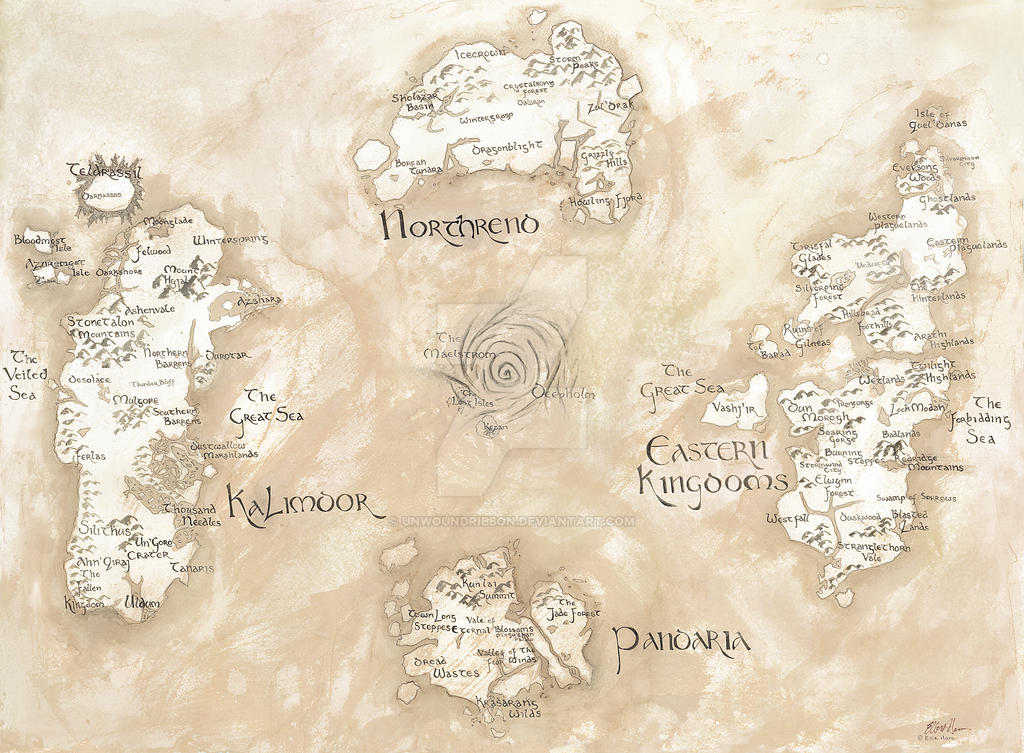 Azarath Map Map of Azeroth- World of Warcraft by UnwoundRibbon on DeviantArt
