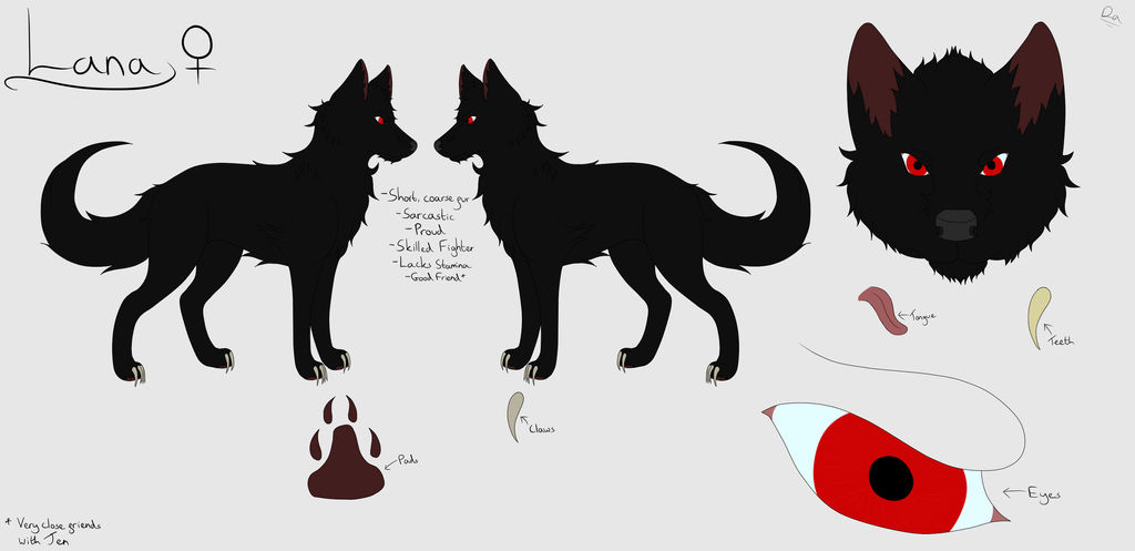 Lana [Wolf] | REFERENCE SHEET by DragonessAnimations on DeviantArt