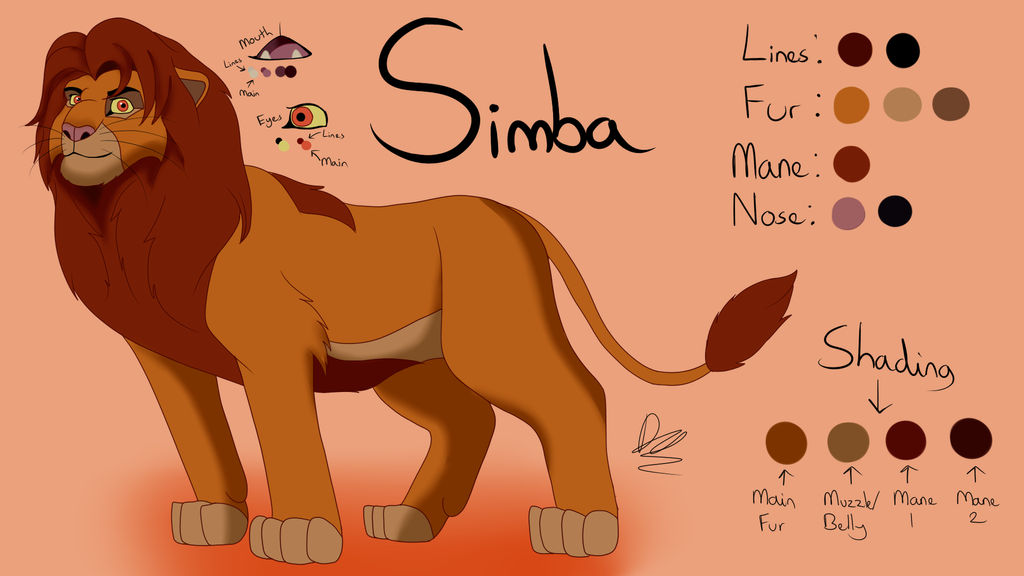 Simba - Reference Sheet by DragonessAnimations on DeviantArt